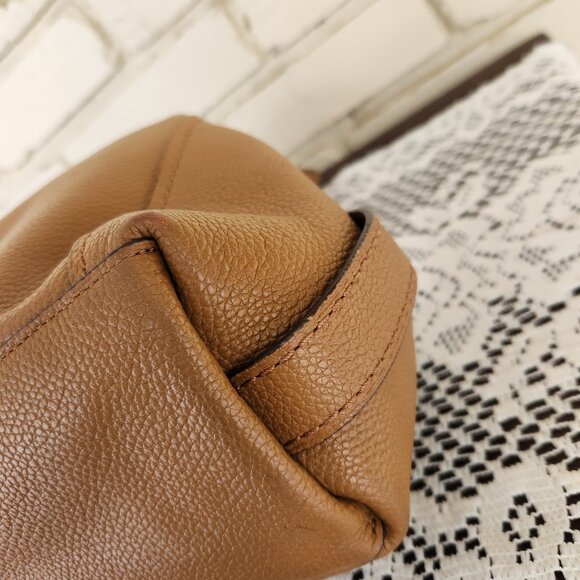 Coach Edie Brown Leather Shoulder Bag Purse - Picture 10 of 14